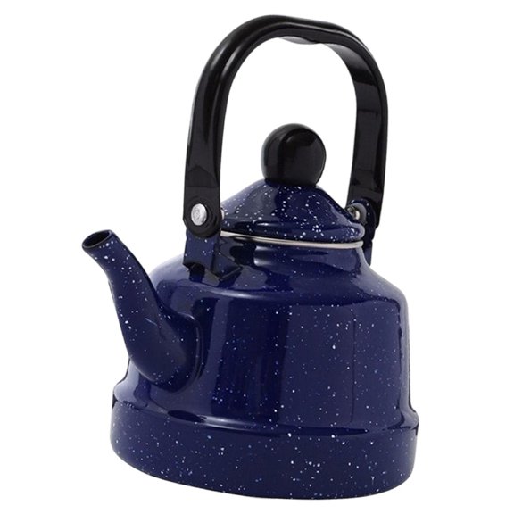 Fiocias Enamel Tea Kettle 1.1L Large Capacity Multiuse with Lid Water Pitcher Enamel Tea