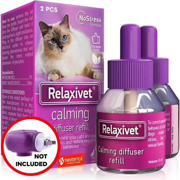 Relaxivet Natural Cat Calming Pheromone Diffuser Refills Improved No