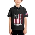 thumbnail image 2 of CCRFTGI Polo Shirts for Kids Girls Size 10-12 Patriotic Shirt We The People Polo Shirts School Uniform Athletic Sport Print Lapel Button Collared Polo Summer Tops Black 12-13 Years, 2 of 7