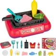 thumbnail image 1 of Jindong 20PC Gourmet Cooking Box Toy Simulation Cooking Toy Pretend Play Gourmet Cooking Box Water Fryer Food Cooking Box Play Food Grill with Cooking Utensils Sets Light, 1 of 9