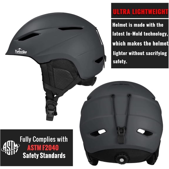Outdoors Ski Helmet - Audio Compatible and Lightweight, ASTM Standard for Men, Women and Youth