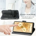 thumbnail image 5 of Allytech Google Pixel 8 Pro Flip Wallet Case, Luxury PU Leather [Butterfly & Flower Embossed] Magnetic Clasp Stand Case Built-in Card Slots & Cash Pocket, Shockproof Wrist Strap Case, Black, 5 of 9