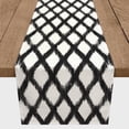thumbnail image 3 of Creative Products Painted Diamond Pattern Black 16x72 Poly Twill Table Runner, 3 of 3