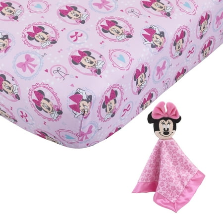 Disney Minnie Mouse Lovey And Baby Crib Sheet Bundle Infant