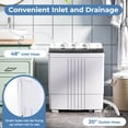 thumbnail image 5 of Costway 20lbs Compact Mini Portable Twin Tub Washing Machine Washer Spain Spinner Black, 5 of 7