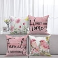 thumbnail image 2 of Spring Flowers Birds Throw Pillow Covers 18x18 Set of 4,Butterfly Pink Decorative Pillow Cases for Bedroom Sofa Couch, 2 of 6