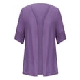 thumbnail image 5 of Bwdbhd Sweaters for Women Lightweight Cardigans for Women Casual Summer Long Sleeve Cardigan Open Front Beach Coverups 2024 Purple,M, 5 of 5