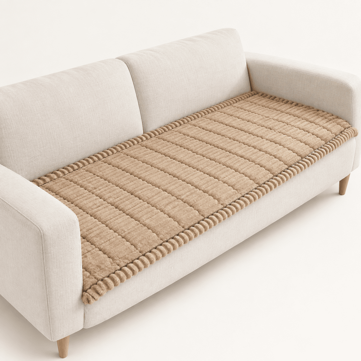 Brown 27in*47in Pet Sofa & Chair Protector Washable Polyester Furniture Cover