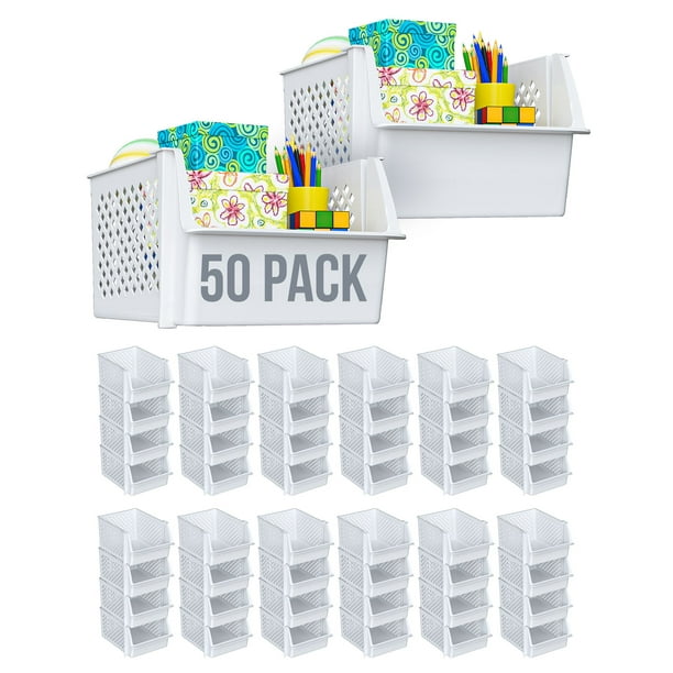 Skywin Plastic Stackable Storage Bins for Pantry Stackable Bins For