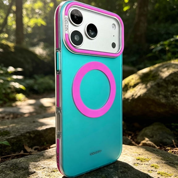 Magnetic For iPhone 17 Phone Case,Compatible with Wireless Charging,Vibrant Two-color Contrasting Design,Anti-Scratch Shockproof Anti-fall Drop protection,Thin Fit Phone Case,A