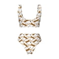 thumbnail image 5 of Daiia Leopard Print Women's Bikini Set Two Piece Swimsuit High Waisted Bikini Adjustable Straps Bikini Perfect for Beach, Pool, and Summer Vacation-Small, 5 of 9