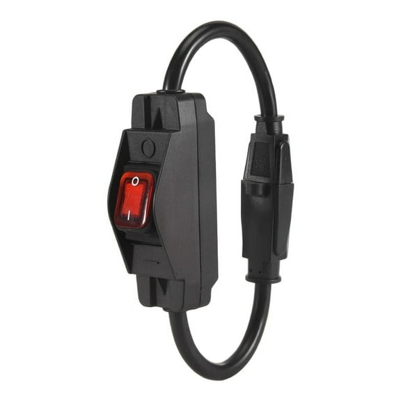 3 Extension Cord with Waterproof Switch, 1875W Heavy Duty Extension Cord with Switch, 14A C4648