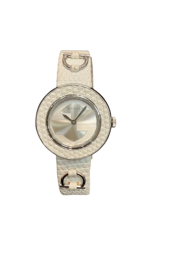 Pre-Owned Gucci Horsebit watch, total weight 24.6g, stainless steel, genuine leather strap,...