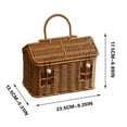 thumbnail image 2 of Rattan House Shaped Woven Basket with Lid,Small Rattan Storage Basket Woven Sundries Basket for Travel,Picnic,Easter,Wedding,Organizing,Storage,Creative Decorative Hand Woven Basket, 2 of 8