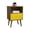 Brown/Yellow, variant on Manhattan Comfort Liberty Mid Century - Modern Nightstand 1.0 with 1 Cubby Space and 1 Drawer in Rustic Brown and Yellow