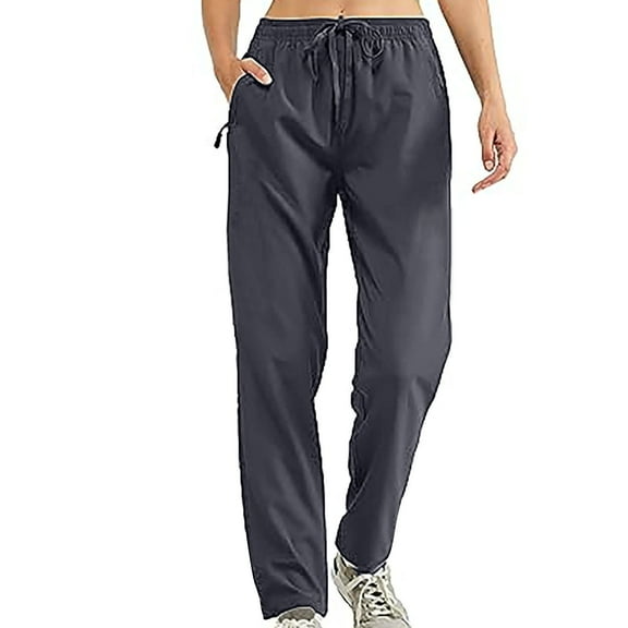 AherBiu Womens Trackpants Quick-Dry Lightweight Joggers Sweatpants Athletic Hiking Pants with Pockets
