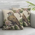 thumbnail image 3 of Watercolor Sparrow Linen Throw Pillow Covers Farmhouse Double Sided with Zipper Decorative Pillows for Couch Cushion Sofa Outdoor, 3 of 5
