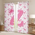 thumbnail image 2 of Castle Fairy Girls Alphabet Z Blackout Curtains Set of 2 (52x84 Each),Personalized Initial Window Curtains,Pink Bow Curtains and Drapes,Ultra Soft Home Decor, 2 of 6