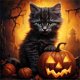 thumbnail image 1 of Kit 5D DIY Con Taladro Calabaza Halloween Gato 40x40cm, 1 of 9
