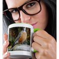 thumbnail image 2 of 3dRose, Robin on alert, 15oz Two-Tone Green Mug, 2 of 7