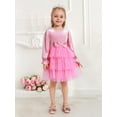 thumbnail image 4 of Hotiary 2-9Y Toddler Girls Casual Velvet Twirl Tutu Dresses Princess Girl Winter Fall Sequins Party Dress For Everyday, Halloween, Christmas, School, Party, 4 of 7