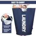 thumbnail image 4 of DOKEHOM Bolsa plegable para cesta de ropa sucia, 125 L, extragrande (7 colores) para dormitorio, tela (azul oscuro, XL), 4 of 5