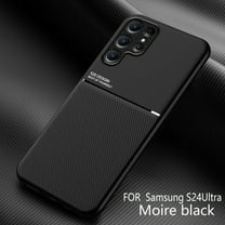 Dteck Case for Samsung Galaxy S24 Ultra,Shockproof TPU Hybrid PC Case Slim Back Magnetic Cover,Black