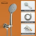 thumbnail image 6 of Boyel Living Shower System 12 inch Rain Shower Head Wall Mount Dual Shower Heads for Bathroom Handheld Rainfall Shower Faucet Set with Valve Included in Brushed Nickel, 6 of 7