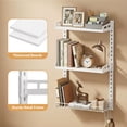 thumbnail image 4 of Biemlerfn 3-Tier Wall Mounted Storage Organizer Shelf, Space-Saving & Height-Adjustable Over The Toilet Storage Rack for Bathroom, Kitchen, Living Room, White, 4 of 8