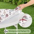 thumbnail image 5 of White Christmas Tree Pattern Round Fitted Tablecloth with Elastic Edge,Dining Table Cover Waterproof,Outdoor Round Tablecloth for Camping,Dining,Indoor and Outdoor, 5 of 7