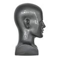 thumbnail image 4 of PVC Male Mannequin Head Display Head Mannequin Display Wig Head Stand Gray, 4 of 9