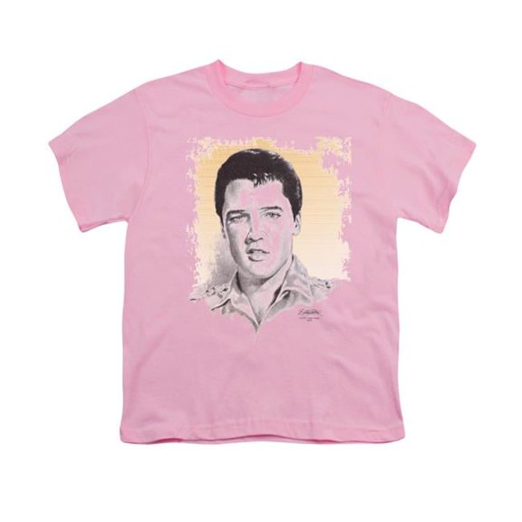 Trevco ELV580-YT-1 Elvis Presley & Matinee Idol Youth 18-1 Short Sleeve T-Shirt, Pink - Small