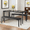 Black, variant on Accreate 43.3” Kitchen Table Set with 2 Benches, Metal Frame, Space-Saving Dining Set