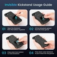 thumbnail image 6 of Dteck Magnetic for iPhone 16e Case with Screen Protector, Compatible with MagSafe, Heavy Duty Shockproof Rugged with Invisible Kickstand Protective Phone Cover for Apple iPhone 16e 6.1",Black, 6 of 8