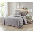 thumbnail image 4 of Bibb Home 4 Piece Solid Quilt Set with Cushion, 4 of 5