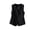 Black, variant on Women Solid Color Sleeveless Vest, Lightweight Layering Piece V Neck Asymmetrical Button Outerwear