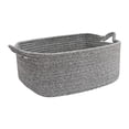 thumbnail image 2 of Cesta tejida del almacenamiento del bebé, cesta del pañal del niño, caja de almacenamiento de los artículos diversos del bocado, cesta de la toalla pa gris, 2 of 9