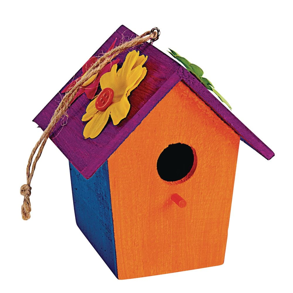 Colorations Wooden Birdhouses Set of 6 (Item BRDHSE)