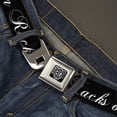thumbnail image 2 of Buckle-Down Belt, Seatbelt Buckle Belt, Racks on Racks Black White, 30 to 44 Inches, 2 of 9