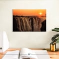 thumbnail image 3 of Elephant Stock Majestic Victoria Waterfalls Wall Art - Horizontal Canvas Wall Art - Living Room Wall Decor - Nature Canvas - Brown And Orange Decor - 12" x 8", 3 of 8