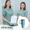 thumbnail image 5 of 40oz Nurse Tumbler with Handle and Straw, Practitioner Insulated Stainless Steel Cup, Nurses Week Travel Coffee Mug Water Bottle, Appreciation Gifts for Women Men, 5 of 6