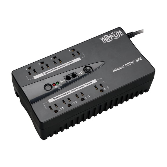 Tripp Lite UPS 600VA 300W Desktop Battery Back Up Compact 120V USB RJ11 PC TAA - UPS - AC 120 V - 300 Watt - 600 VA - USB - output connectors: 8 - TAA Compliant