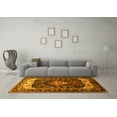 thumbnail image 3 of Ahgly Company Machine Washable Indoor Square Persian Yellow Traditional Area Rugs, 6' Square, 3 of 4