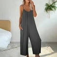 thumbnail image 2 of Fadeal Combinaison pour Femmes, Combinaisons Sans Manches Amples à Bretelles Extensibles avec Poches Gris m, 2 of 4