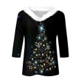 thumbnail image 4 of fheaev Ugly Christmas Sweater for Women Cute Christmas Tree Shirt Graphic Long Sleeve Shirt Xmas Holiday Party Pullover Blouse Women'S Novelty Sweaters, 4 of 5