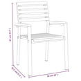 thumbnail image 4 of vidaXL Stackable Garden Chairs 4 pcs Solid Wood Acacia and Metal, 4 of 5