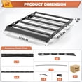 thumbnail image 2 of Roof Rack Rooftop Cargo Carrier for 2019-2020-2021-2022-2023-2024-2025 Chevy Silverado/GMC Sierra 1500 2500 3500 Crew Cab No Drilling 800lbs Capacity, 2 of 7