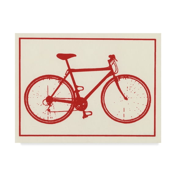 Trademark Fine Art 'Red Bike Flat' Canvas Art by Crockett Collection