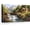 Wall art-01, variant on English Village Canvas Wall Art, Thatched Roof Cottages along Country Lane with Ducks and Flower Gardens, Spring Landscape Decor for Bedroom Living Room