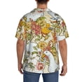 thumbnail image 5 of KLL Ducks and Flowers Print Men's Shirt Short Sleeve Button Down Summer Cuba Beach Shirts- Medium, 5 of 7
